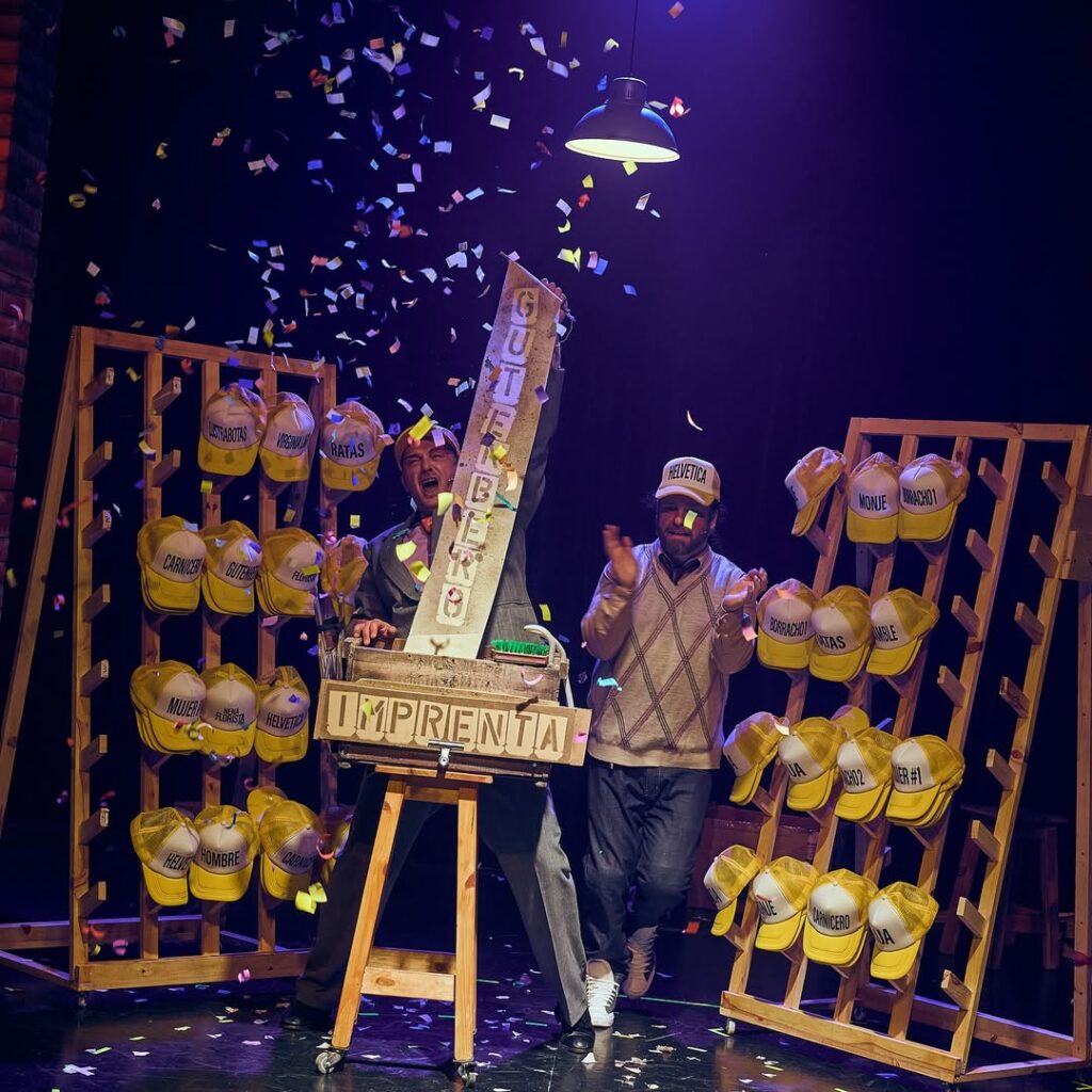 Santiago Otero Ramos y Germán Tripa Trippel en Gutenberg! el musical.