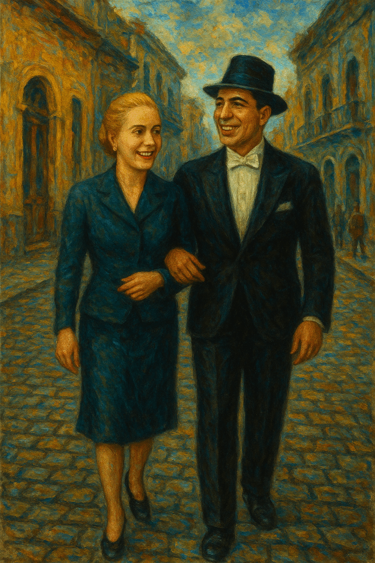 Evita y Gardel.